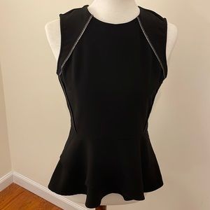 H&M Peplum Top with Silver Detail